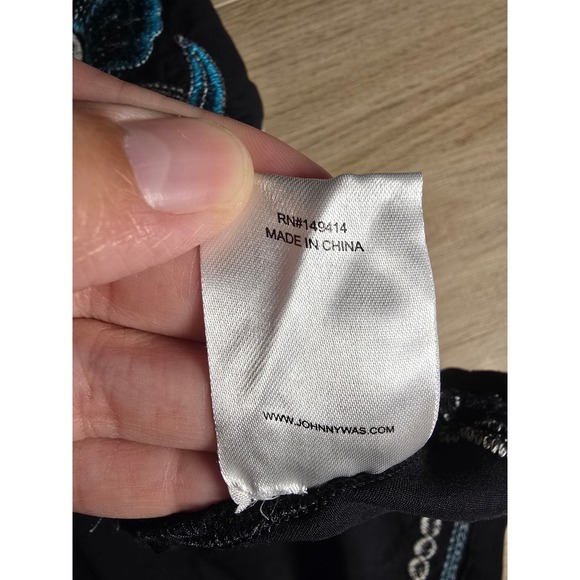 Johnny Was Embroidered Kimono Sleeve Shirt Small lightweight flowy cottagecore - Picture 13 of 14